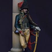 Capitaine des Chasseurs à Cheval de la Garde Impériale, 1814 (Pegaso Models, 75mm)