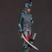 Chef d'escadrons du 12° régiment de Chasseurs à Cheval, 1806 (Pegaso Models, 75mm)
