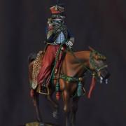 Capitaine du 7ème bis de Hussard,  Campagne d'Egypte, 1800 (Transformation Atelier Maket / Métal Modèles, 54mm