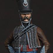 Capitaine du 2ème régiment de Hussards, 1813 (Métal Modèles/Atelier Maket, 90mm)
