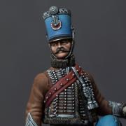 Capitaine du 2° régiment de Hussards, 1814 (Métal Modèles, 54mm)