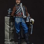 Capitaine du 14ème régiment de hussards, 1814 (Figurine Latorre, modification Métal modèles et Figurinitaly, 54mm)