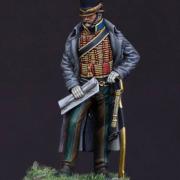 Officier du 9° hussard, 1812 (ModificationMétal Modèles / Atelier Maket, 54mm)