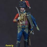 Capitaine du 6° régiment de Hussards, 1813 (Modification Marengo Model / Métal Modèles, 54mm)