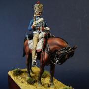 Cavalier du 1er Hussard en vedette, Espagne 1809