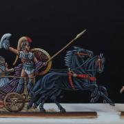 Le triomphe d'Achille (plat d'étain 30 mm peinture à l'huile)